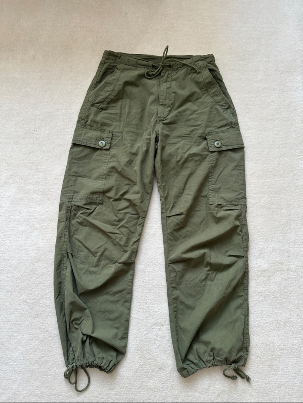 Outdoor Voices Olive Cargo Cotton Pants - Picture 2 of 4